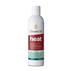ELMORE OIL - " Heat " - 125ml - 100% Natural Pain Relief - BUY 3 + GET 1 FREE - SAVE $ 32.95