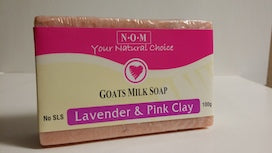 LAVENDER & PINK CLAY GOATS MILK SOAP - 100gm